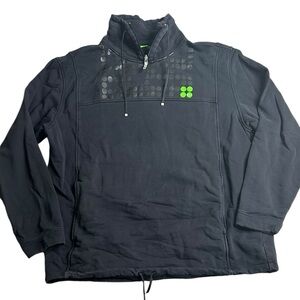 Hugo Boss Green Label Men’s Quarter-Zip Hoodie Black XL Pullover Sweatshirt